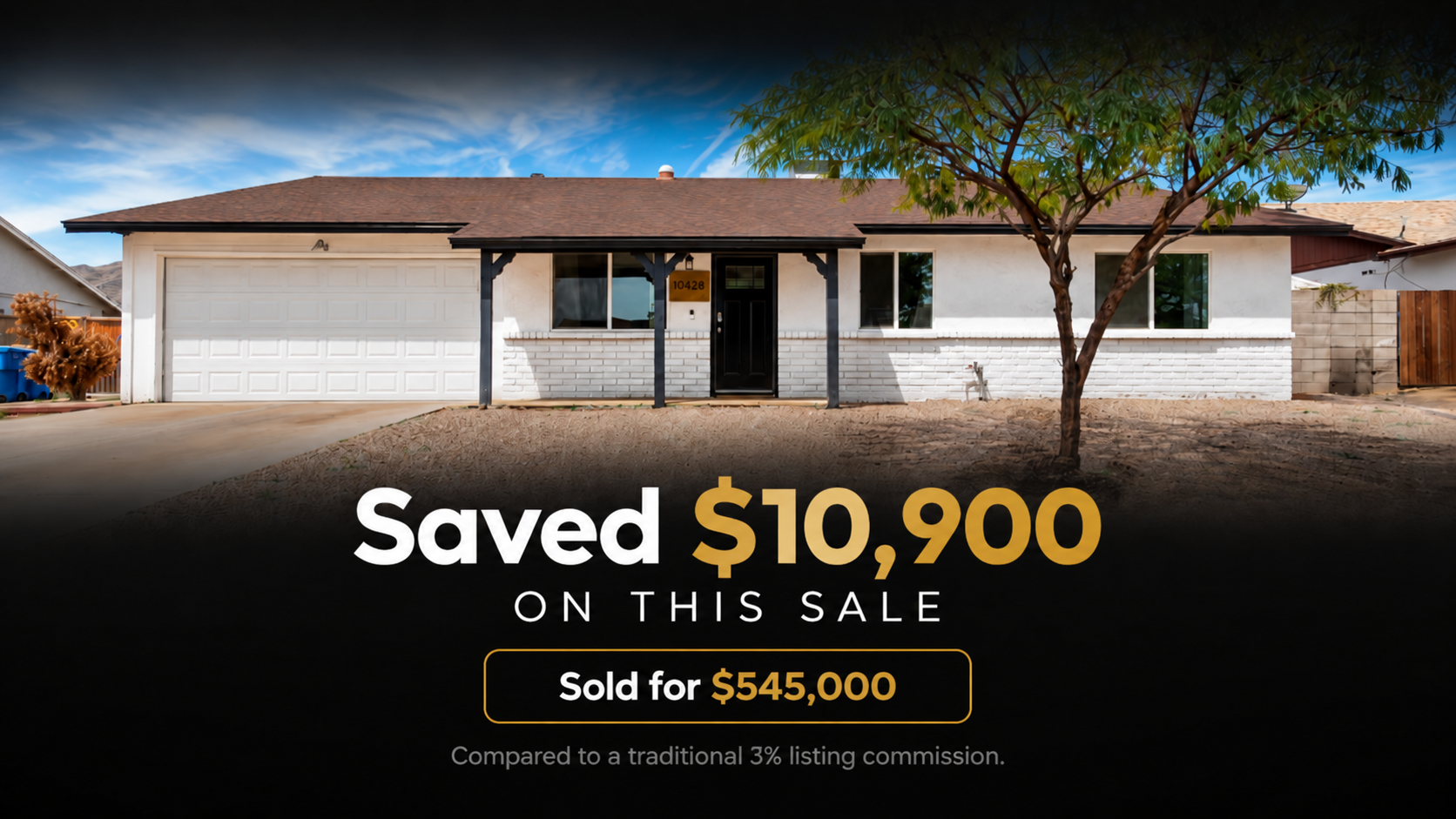 Yuma home sold for $545,000 — seller saved $10,900 with Garibay Realty Group's 1% listing fee