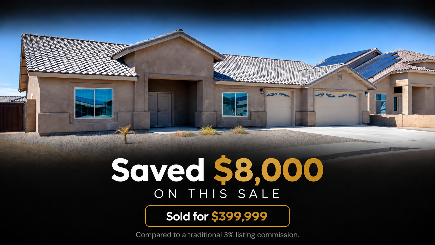 Yuma home sold for $399,999 — seller saved $8,000 with Garibay Realty Group's 1% listing fee
